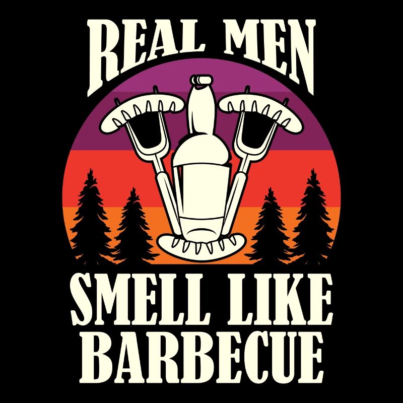 Real men barbeque