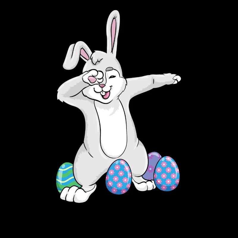Dabbing Easter Rabbit Dad Dance Easter Eggs