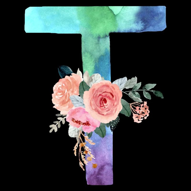 Buchstabe T Aquarell