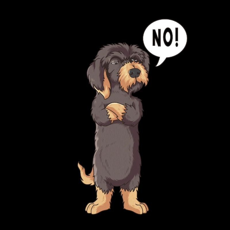 Grumpy dog doesn't say funny dachshund today