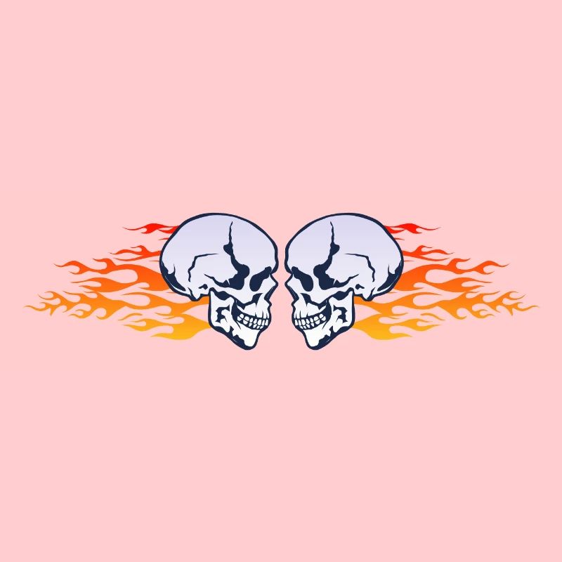 skull skull flame flame flame