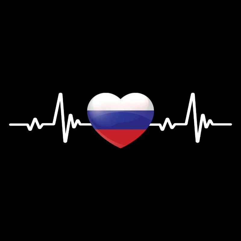 Russie Cœur Drapeau russe