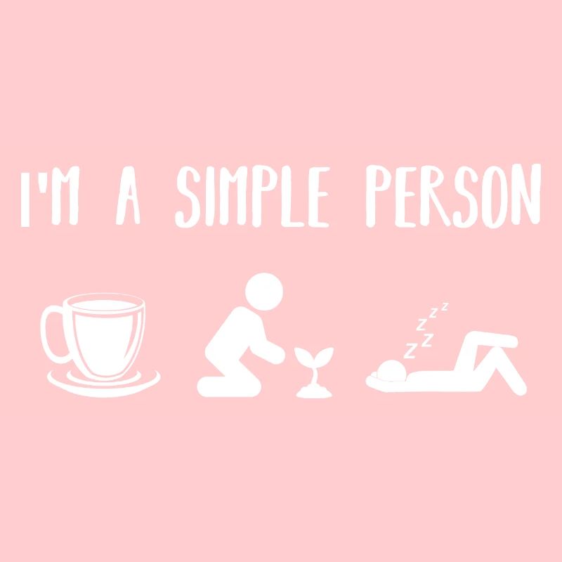 Ich bin ein einfacher Mensch, der einen Schlafgarten isst