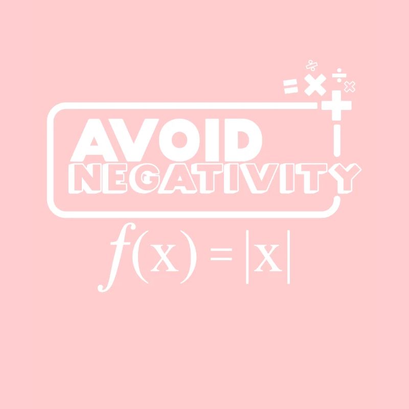 Avoid Negativity - white