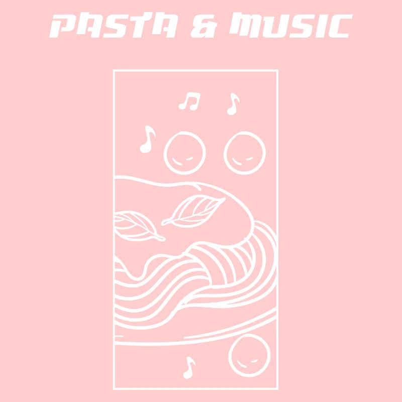 Pasta und Musiknoten Kitty Spaghetti