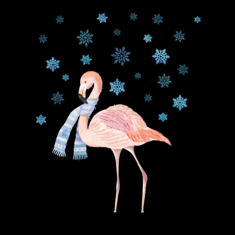 Flamingo im Schnee
