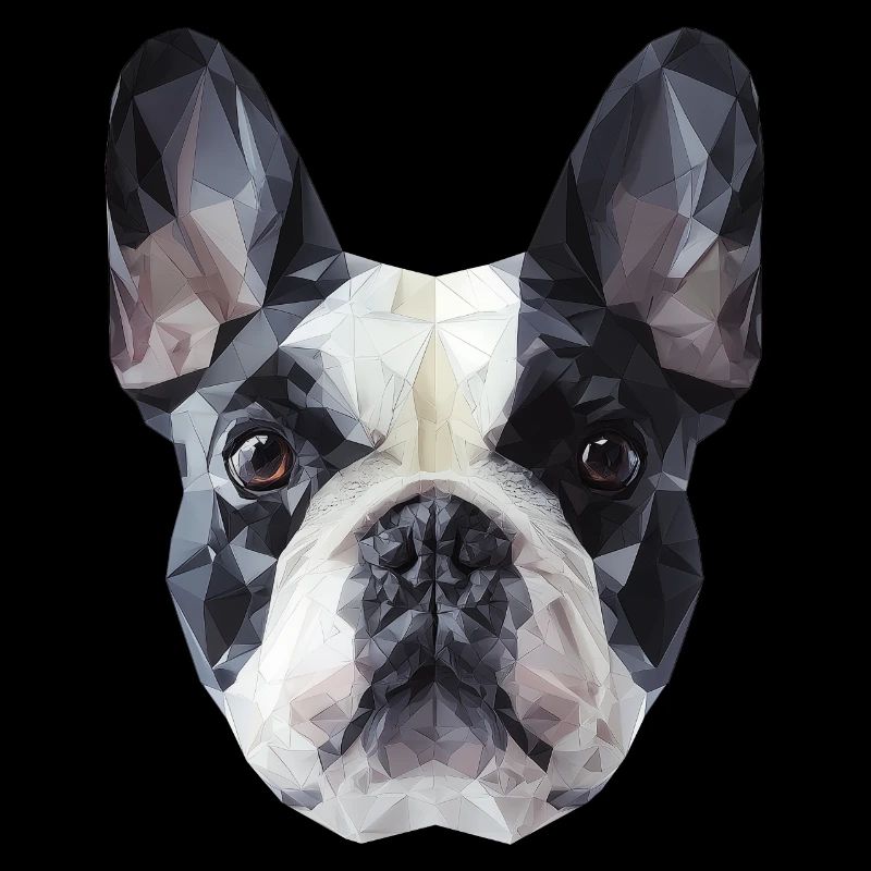 Bouledogue français Low Poly Design