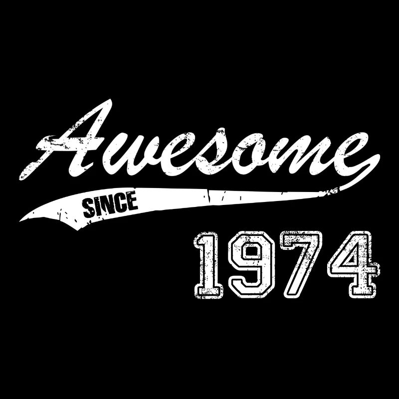 1974 T-Shirt Geschenk Idee Geburtstag Awesome