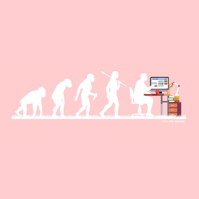 Evolution Nerd Geek Hacker Coder Programmeur