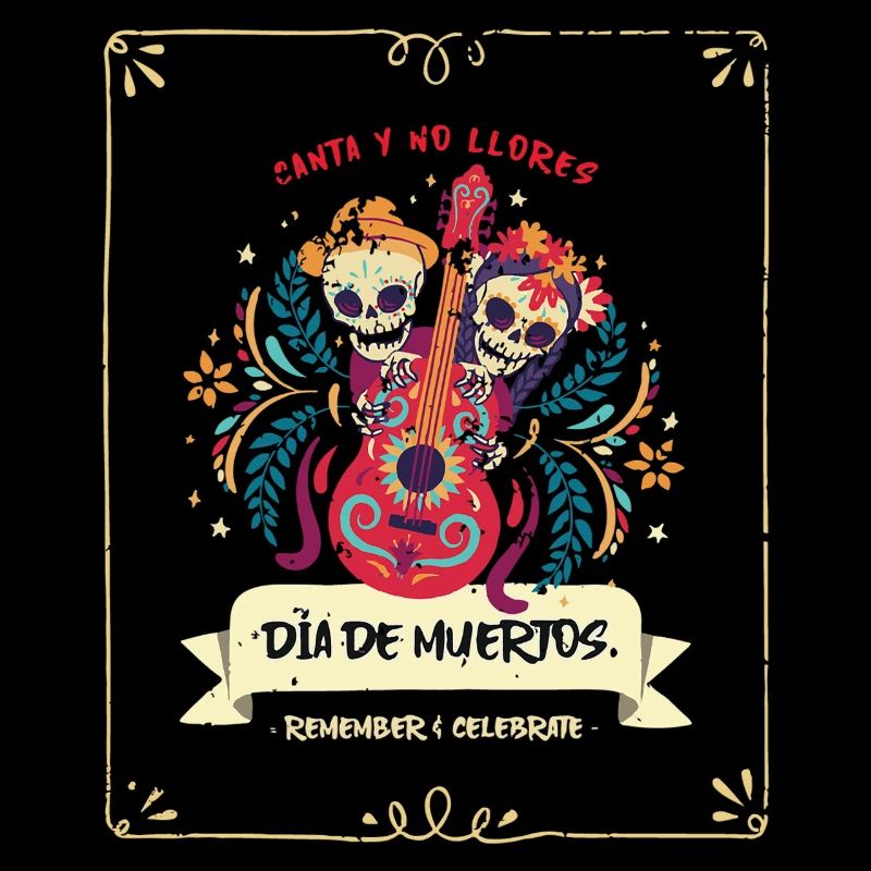 Dia de Muertos Dia de Los Muertos Distressed