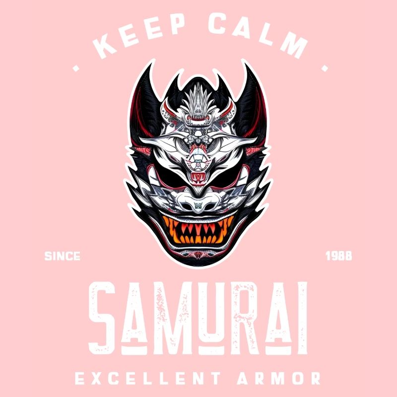 keep calm samurai since 1988 excellent armor