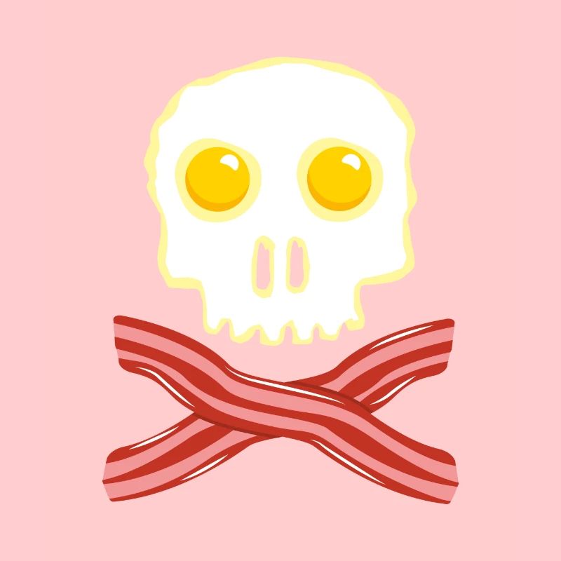 Bacon and eggs Skull Skull - Bacon Eggs