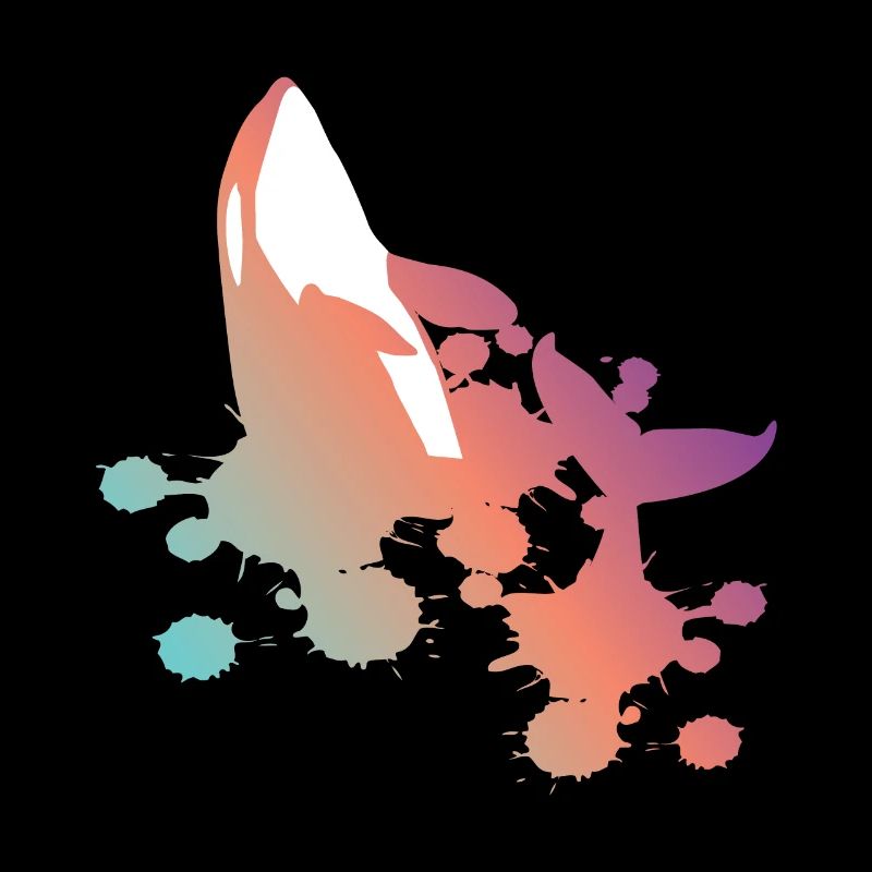 Orca whale pastel gradient gift