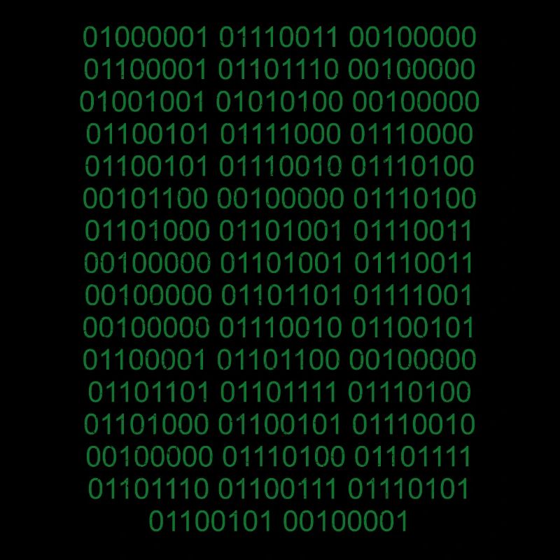 Binärcode Informatiker Nerd