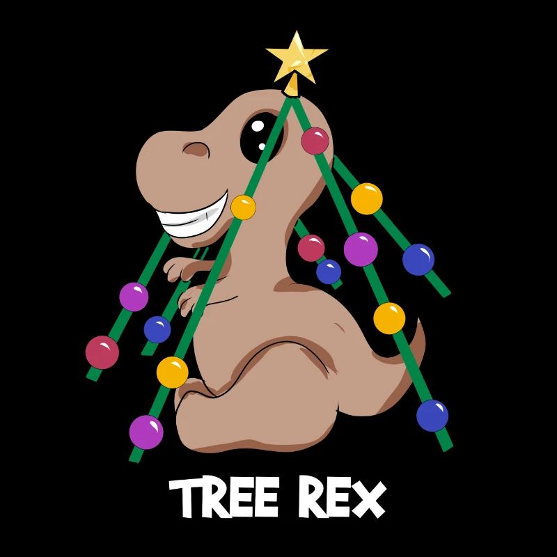 treerex Dino Dinosaurier Weihnachtsbaum Geschenk Comic