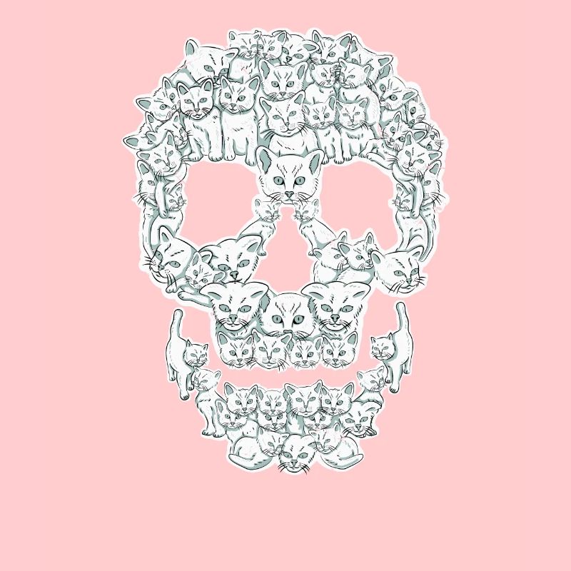 Skull cat cats skull