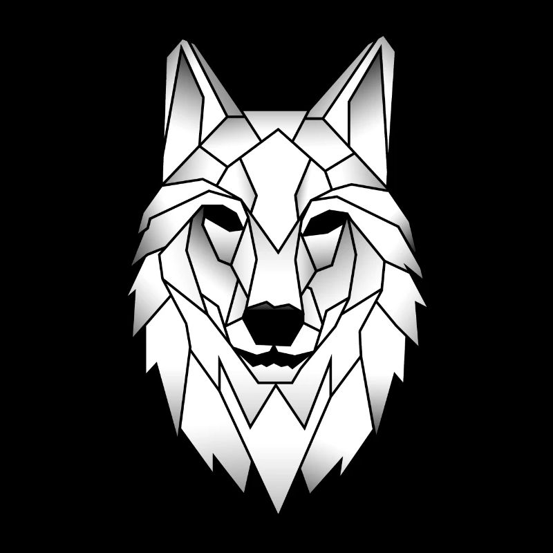 Wolf Polygon Effekt Tattoo Wölfe Geschenk