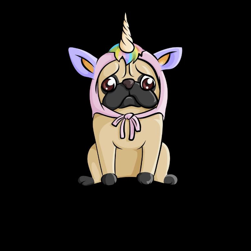 Mops Einhorn Kostüm Hund Geschenk