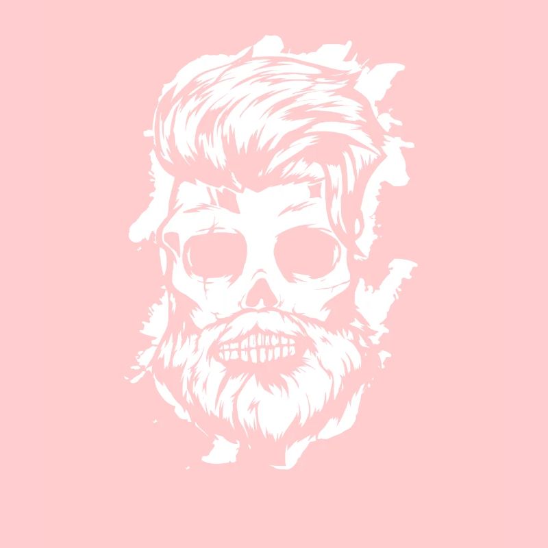 Hipster Totenkopf mit Bart