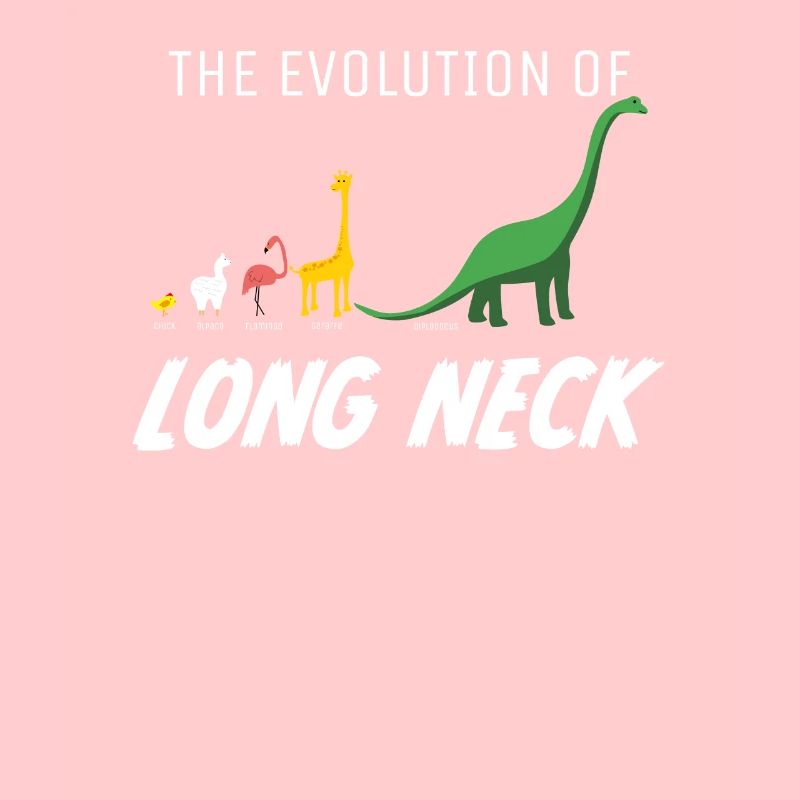 Evolution Langhals Giraffe Dinosaurier Flamingo