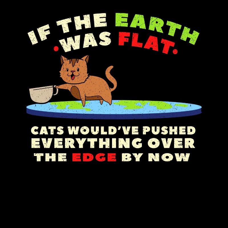 Lustige Katze Flatearth