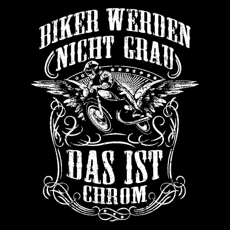 Biker Grau Chrom Motorrad Motorradfahrer Geschenk