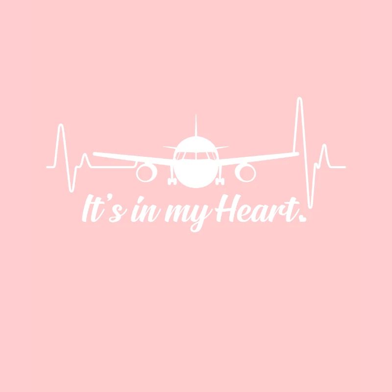 Flugzeug EKG Statement Fliegen Herzschlag Geschenk
