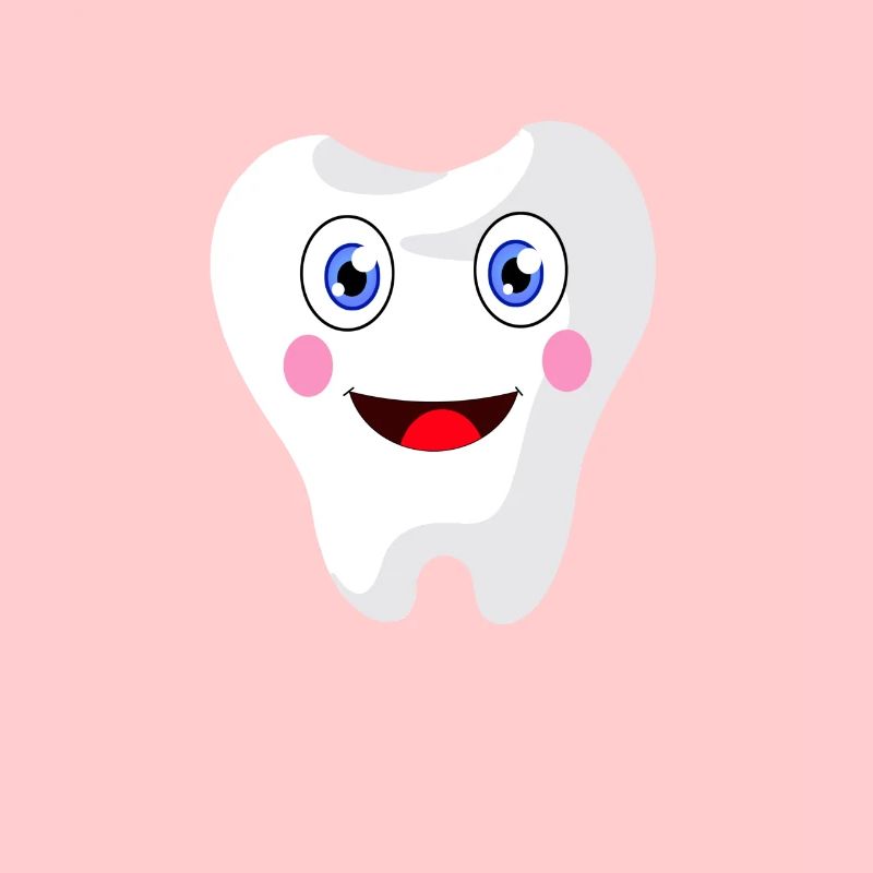 Dent de bébé mignon - dentiste de dent de lait