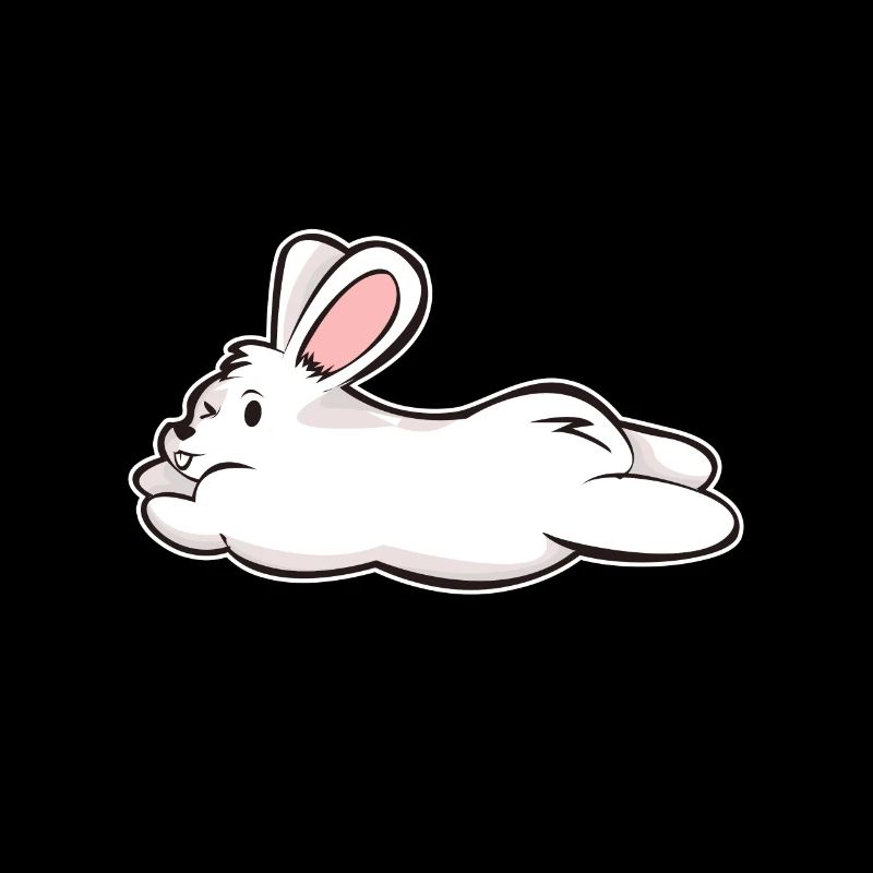 Weißer Hase Kaninchen Karnickel Comic Geschenk