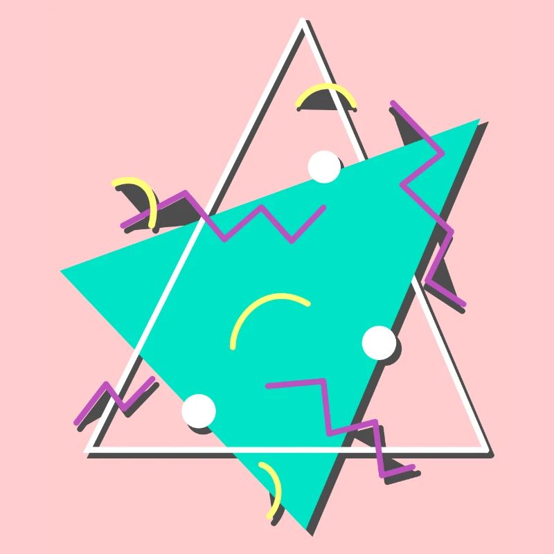 Typical 80s pattern triangles shapes