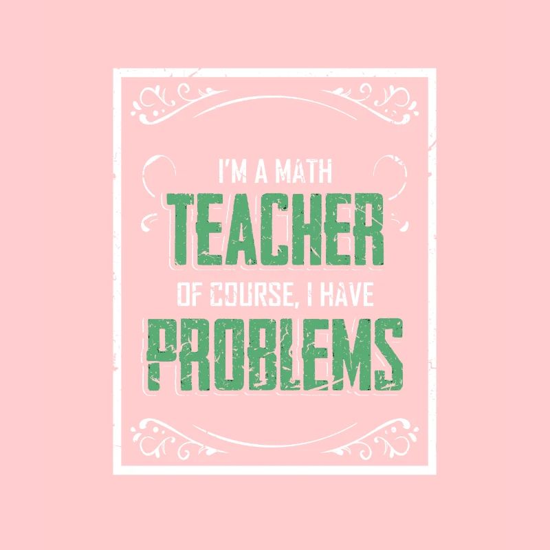 Math Teacher Problem Textured Gift