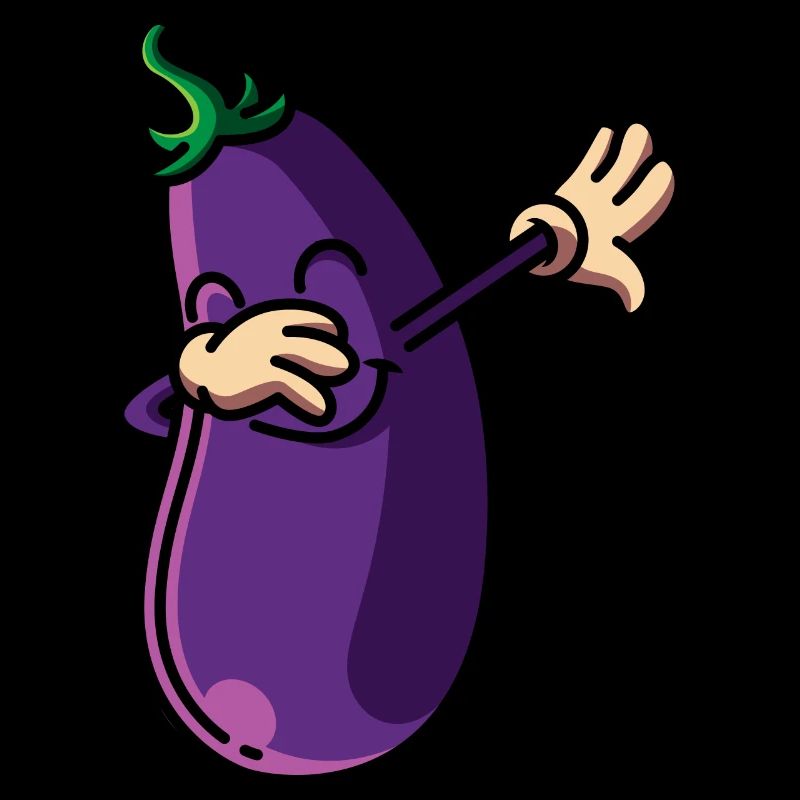 Aubergine Dab, geschenk gemüse dabben dabbing dab