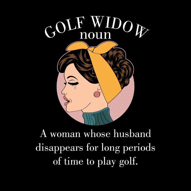 Frau Ehemann Golfer lustiges Geschenk Golf Witwe Nomen