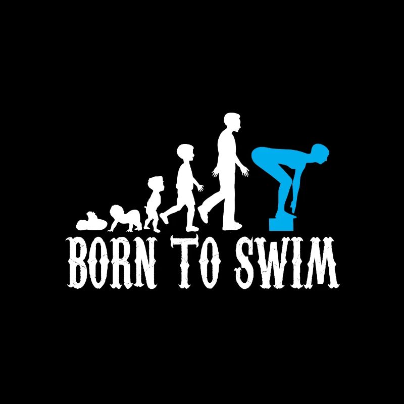 Schwimmer Evolution Geburt Baby Kind Geschenk