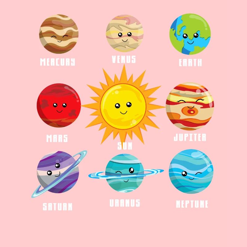 Planets in our solar system.Earth Jupiter, Neptune