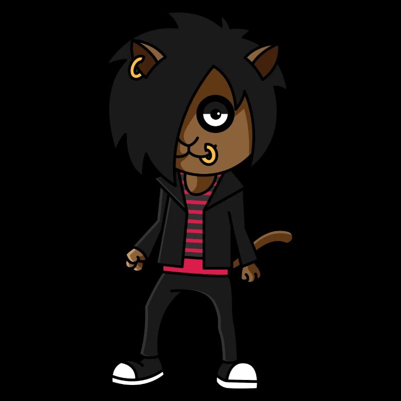 Emo cat, emocore emostyle goth gothic