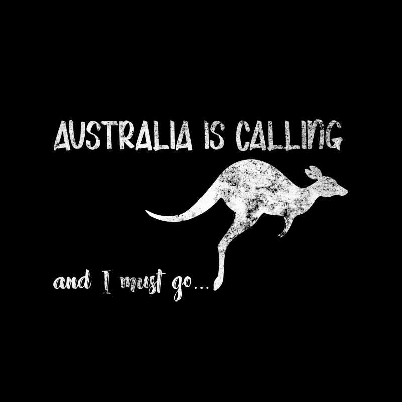 Australien Ruft Backpacker Reisen Känguru