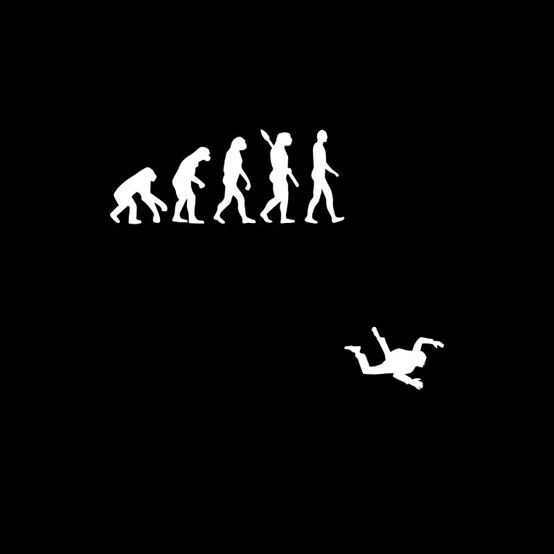 Fallschirmspringen - Evolution des Menschen