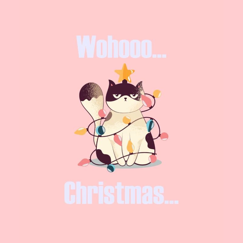 Weihnachten Katze Sarkasmus Freude Geschenk