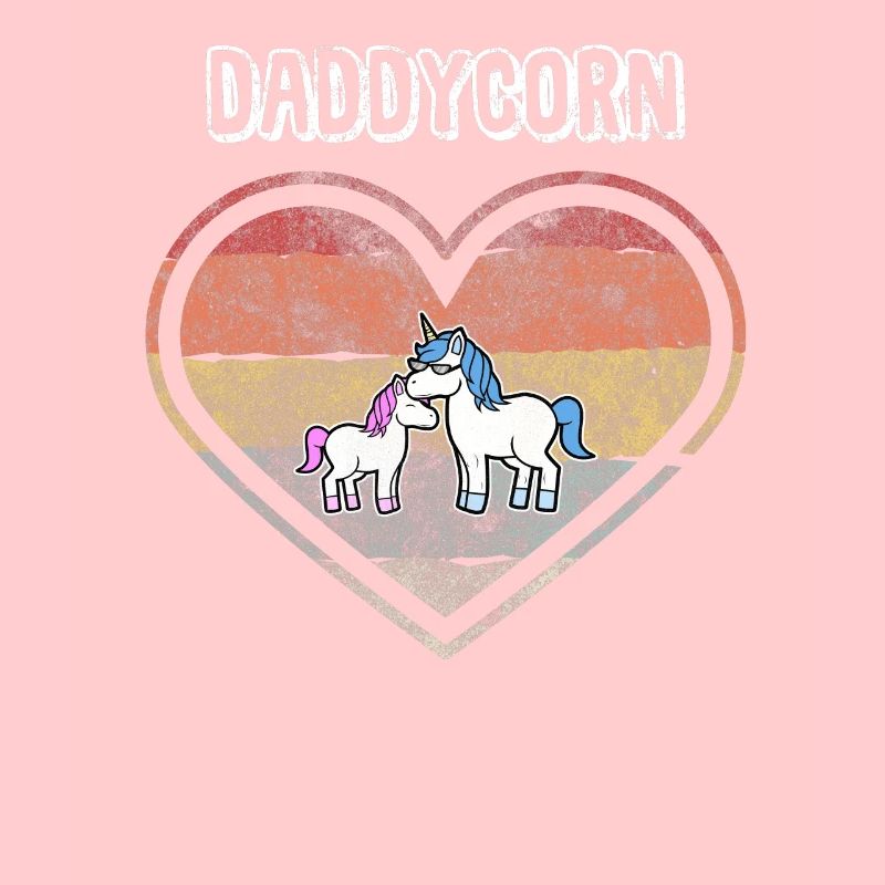Retro Vater Einhorn Daddycorn