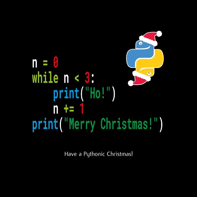 Ho! Ho! Ho! - Merry Christmas -Python Geek Shirt