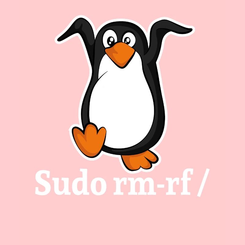 Tux Linux Pinguin Sudo Rm Rf | Computerfreak Hack