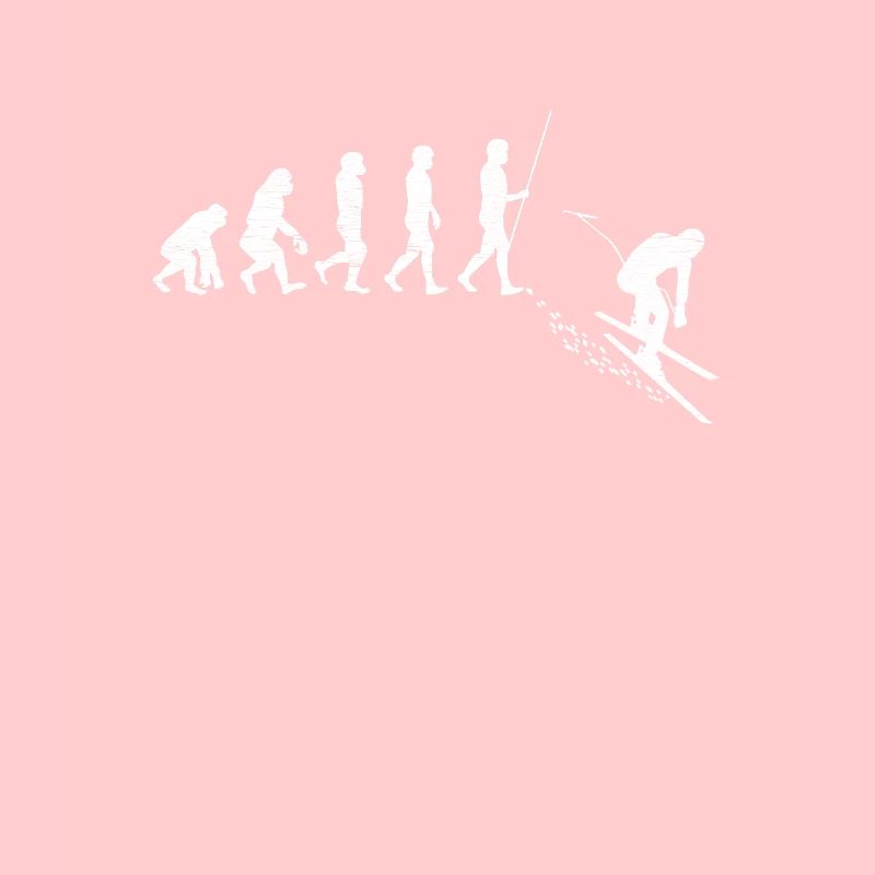 Funny ski evolution winter sports gift