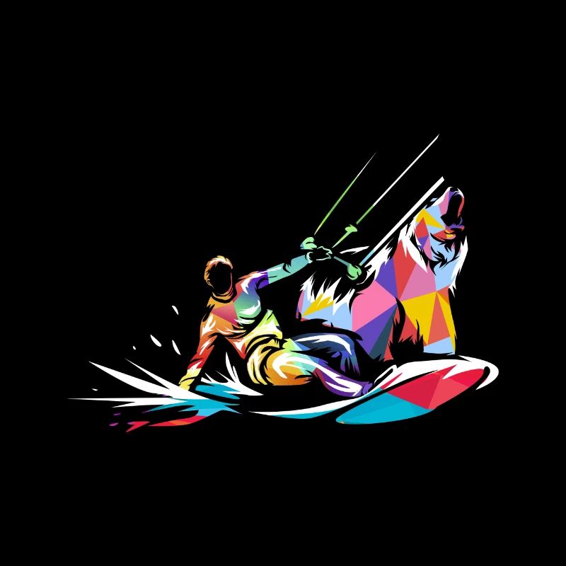 Bear kitesurfing gift