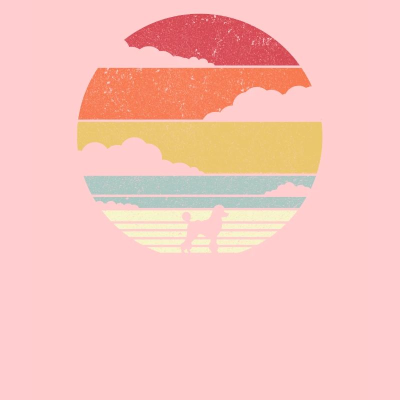 Graphique de caniche. Conception de style rétro