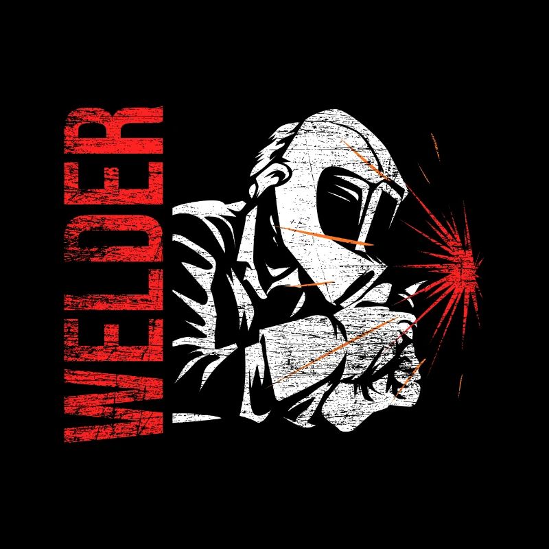 Profession welder welding