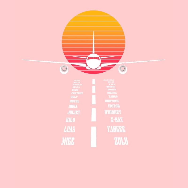 Pilotenalphabet Flugzeug Flieger Piloten Geschenk