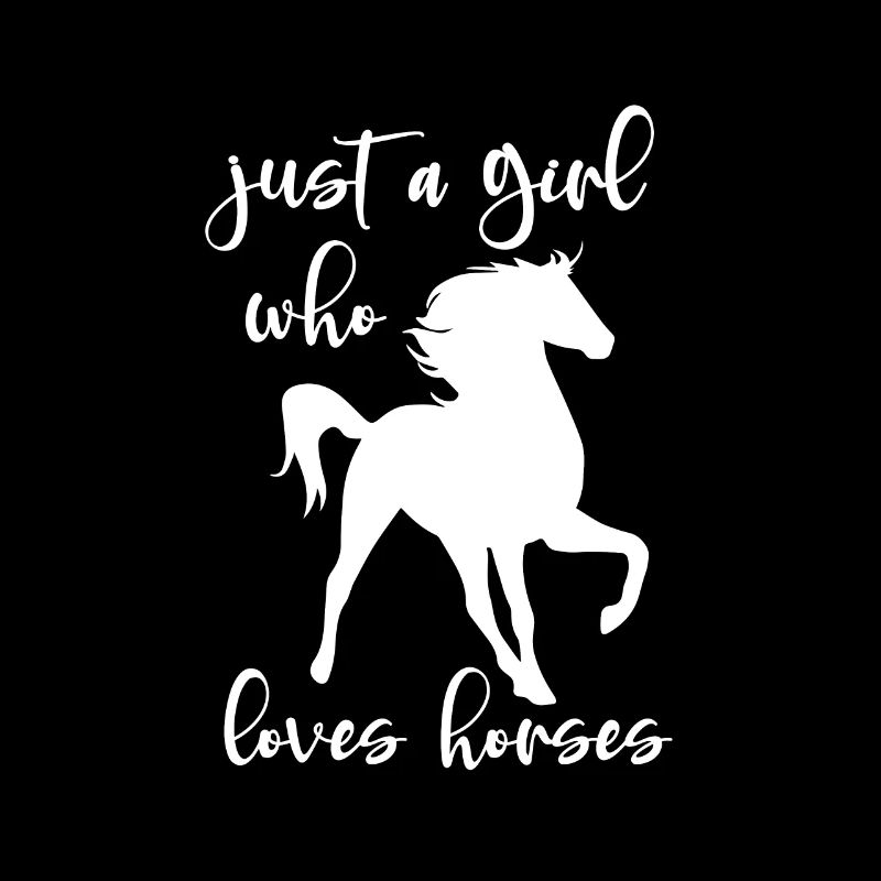 Fille | Qui | Aime | Chevaux | Silhouette | Cursive