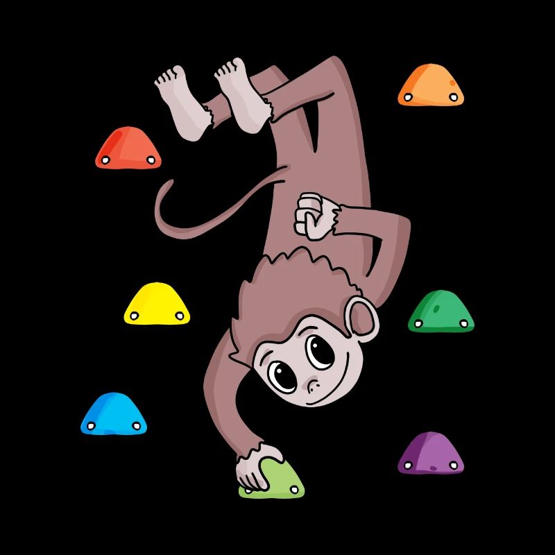 Affe an der Kletterwand - Klettern - Geschenk