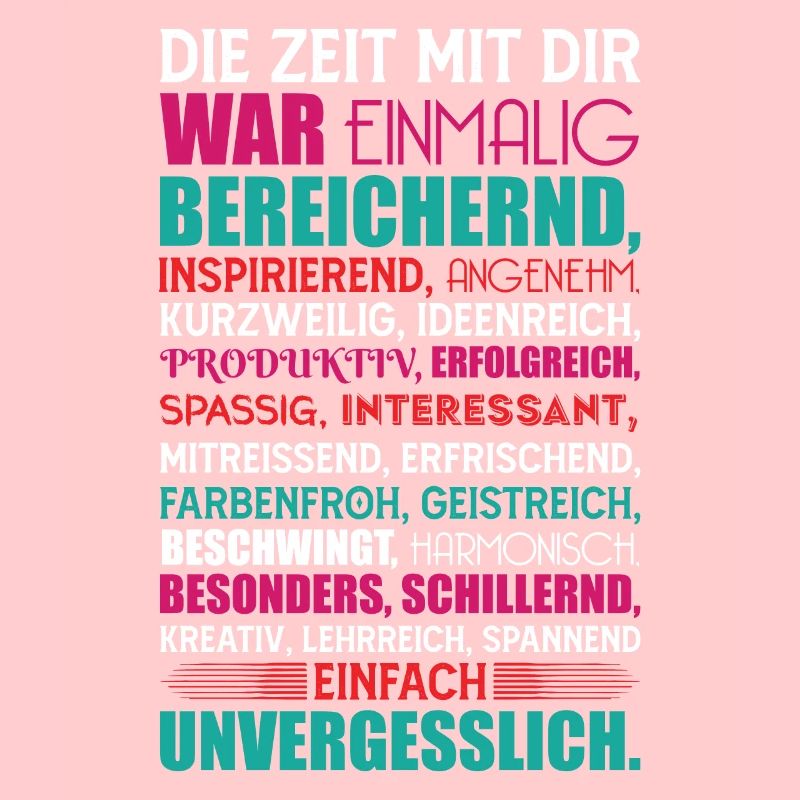 Geschenk zum Abschied Die Zeit mit dir war...